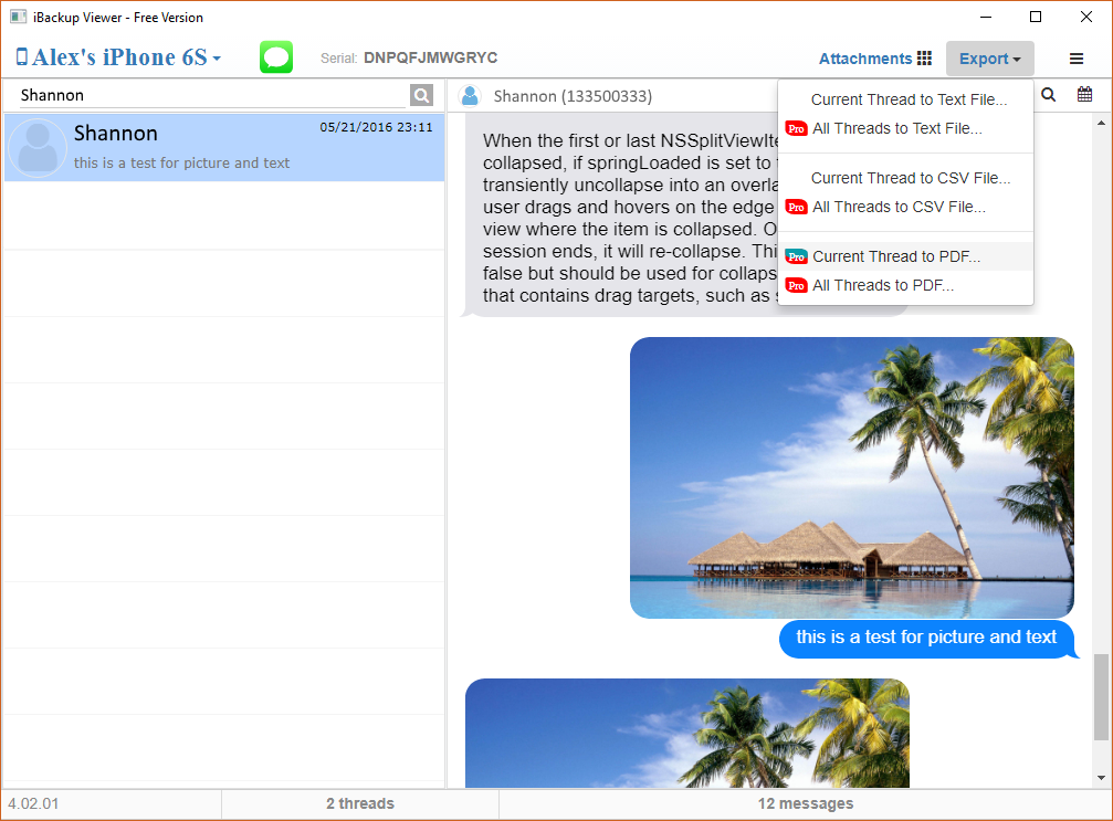 Save iMessages to PDF