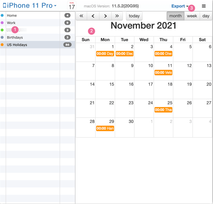 Extract and Export Calendars and Events from iPhone Backups