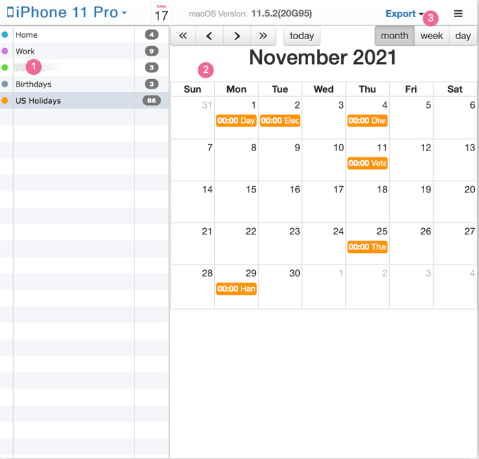 Calendars View