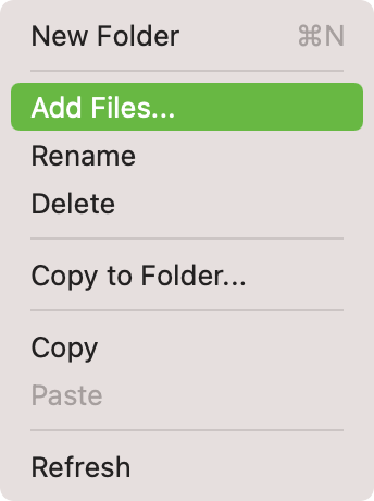 iCopyAssistant files view context menu